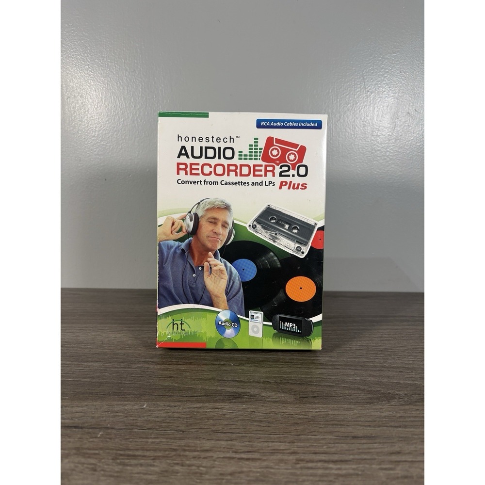 Honestech Audio Recorder 2.0 Deluxe Convert From Cassettes LPs New Sealed